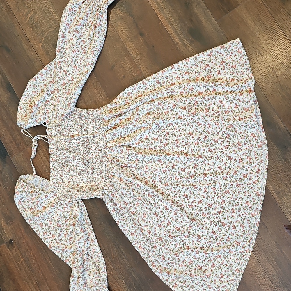NWOT Dress Forum BOHO RUCHED DITZY FLOWER  Floral Flowy Dress S